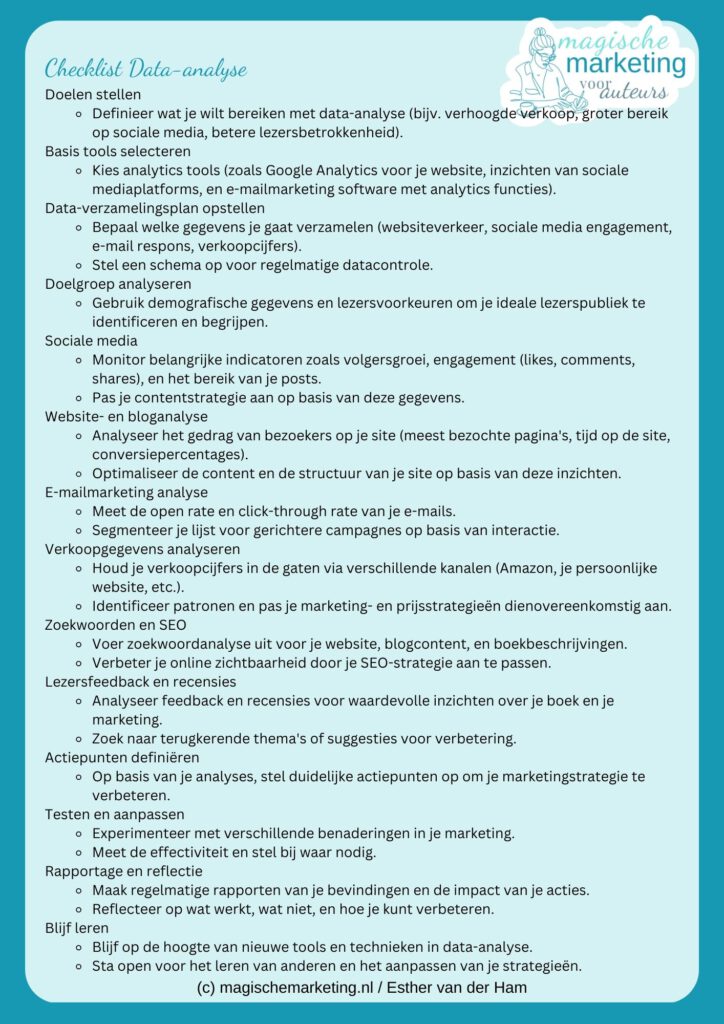 data analyse voor schrijvers