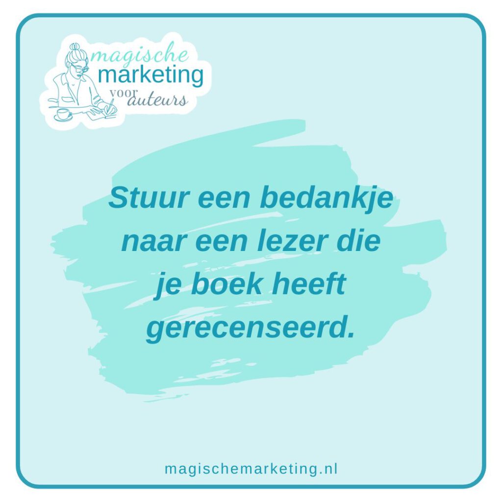 boekmarketing in een minuut bedankje