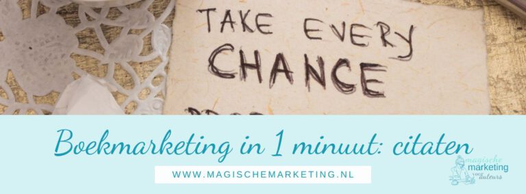 boekmarketing in een minuut: citaten
