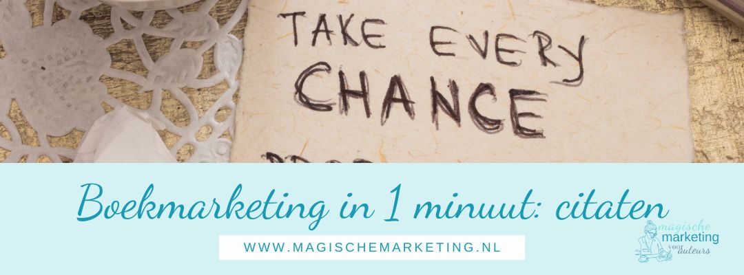 boekmarketing in een minuut: citaten