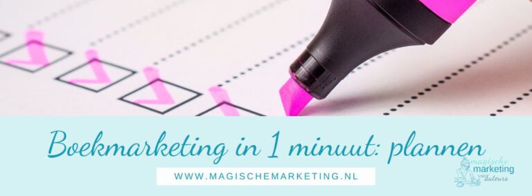 boekmarketing in een minuut plannen