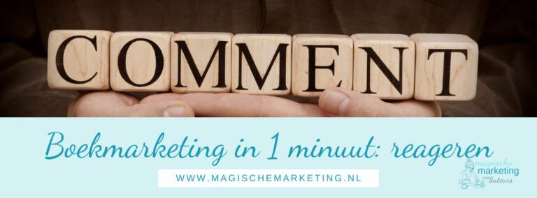 boekmarketing in een minuut: reageren