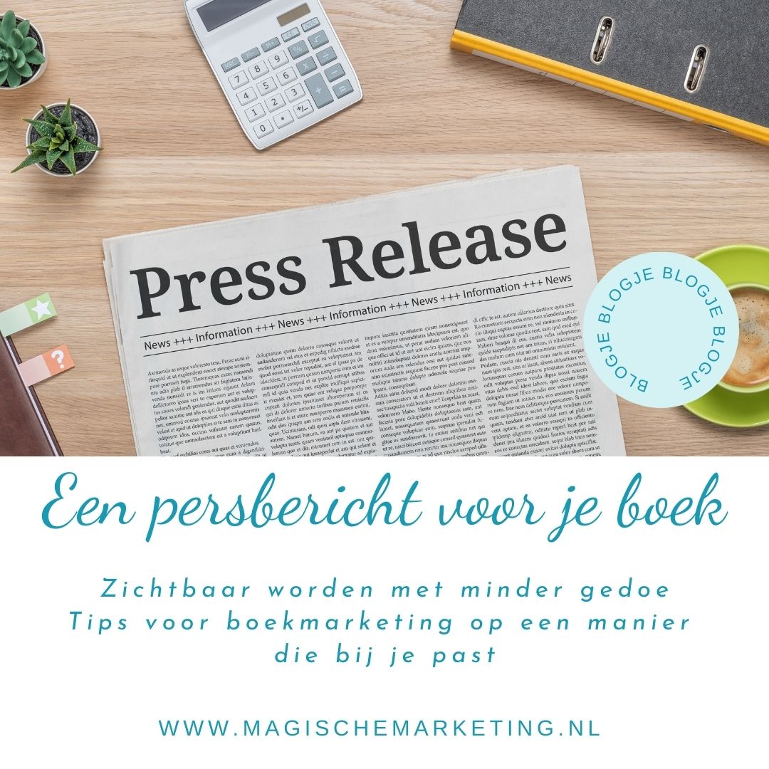 een persbericht sturen voor je boek