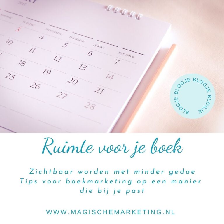 ruimte voor je boek - een simpele oefening