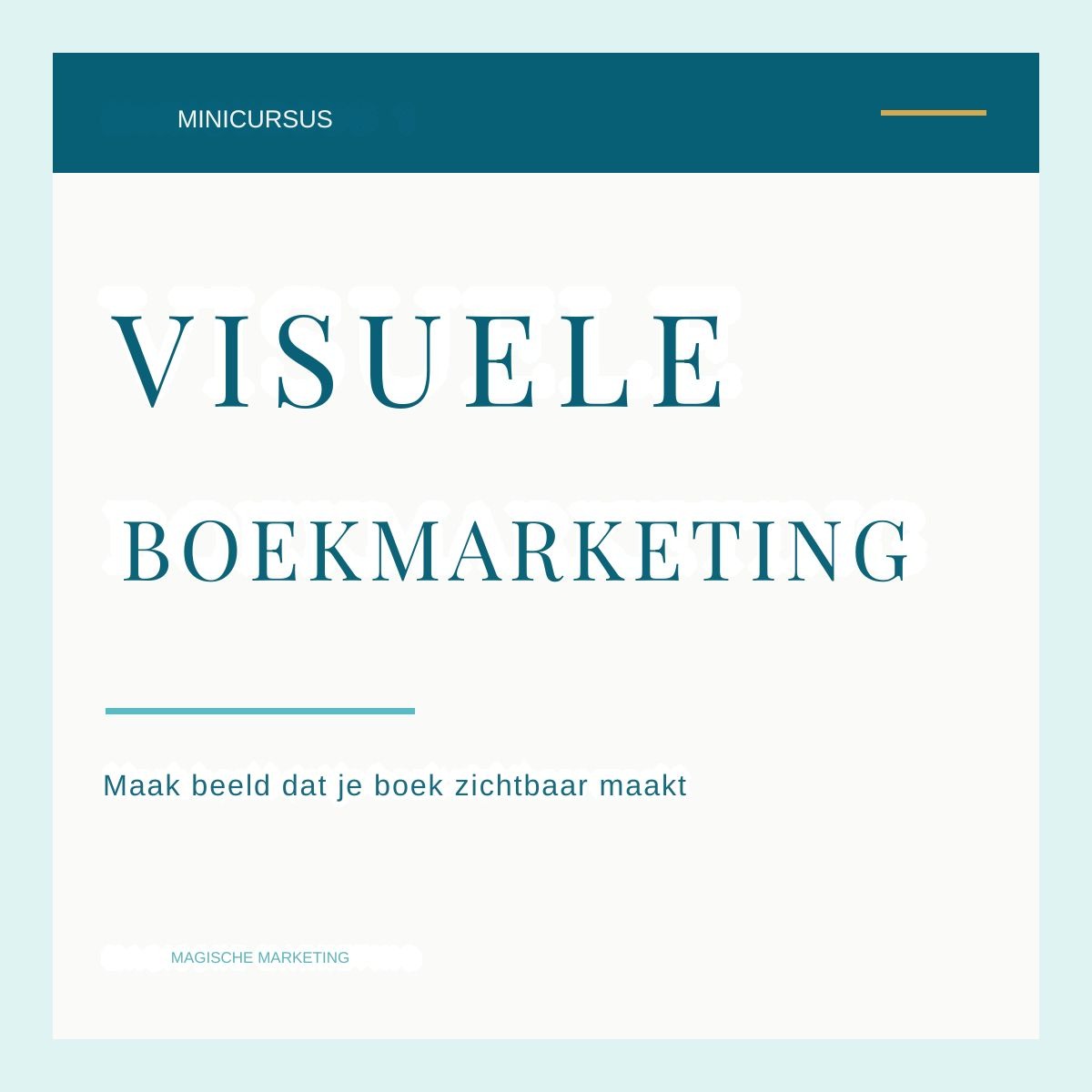 cursus visuele boekmarketing - Magische marketing voor auteurs cursus visuele boekmarketing
